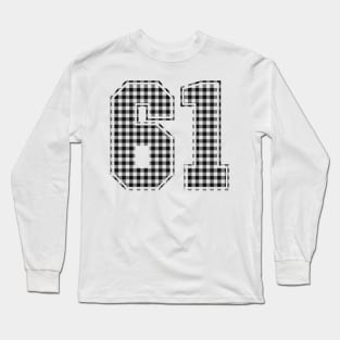 Plaid Number - 61 - Dark Long Sleeve T-Shirt